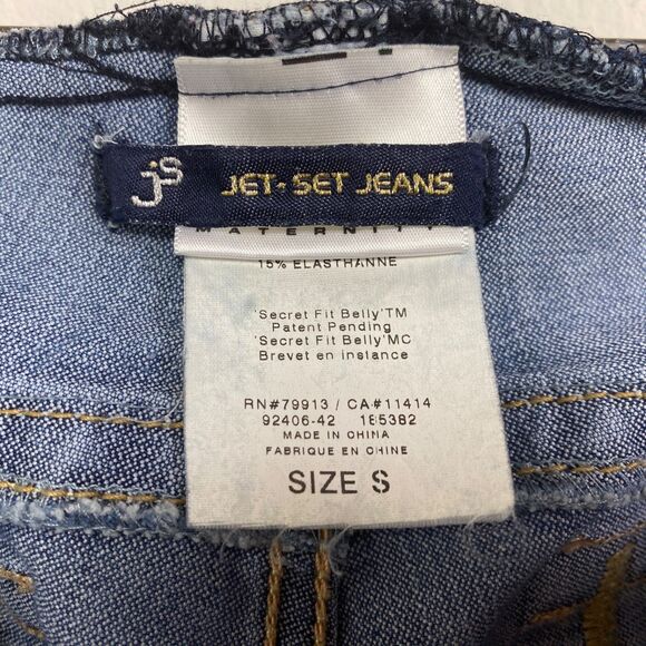 Jet Set Motherhood Maternity Jeans Small Full Belly Panel Pullon Flared Low Rise - Picture 14 of 16